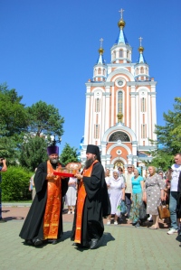 Ковчег с мощами святого Георгия Победоносца покинул Хабаровскую землю