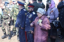 Закладка часовни св. Георгия Победоносца в Нерюнгри (8 мая 2010 года)