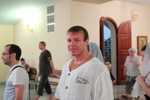 Освящение иконы Божией Матери "Одигитрия", написанной на средства Ассоциации такси г.Хабаровска. Спас-Преображенский собор - Храм преп. Серафима Саровского. 31 июля 2011г.