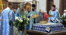 Утреня с чином Погребения Пресвятой Богородицы в Спасо-Преображенском кафедральном соборе. 29 августа 2019 г.